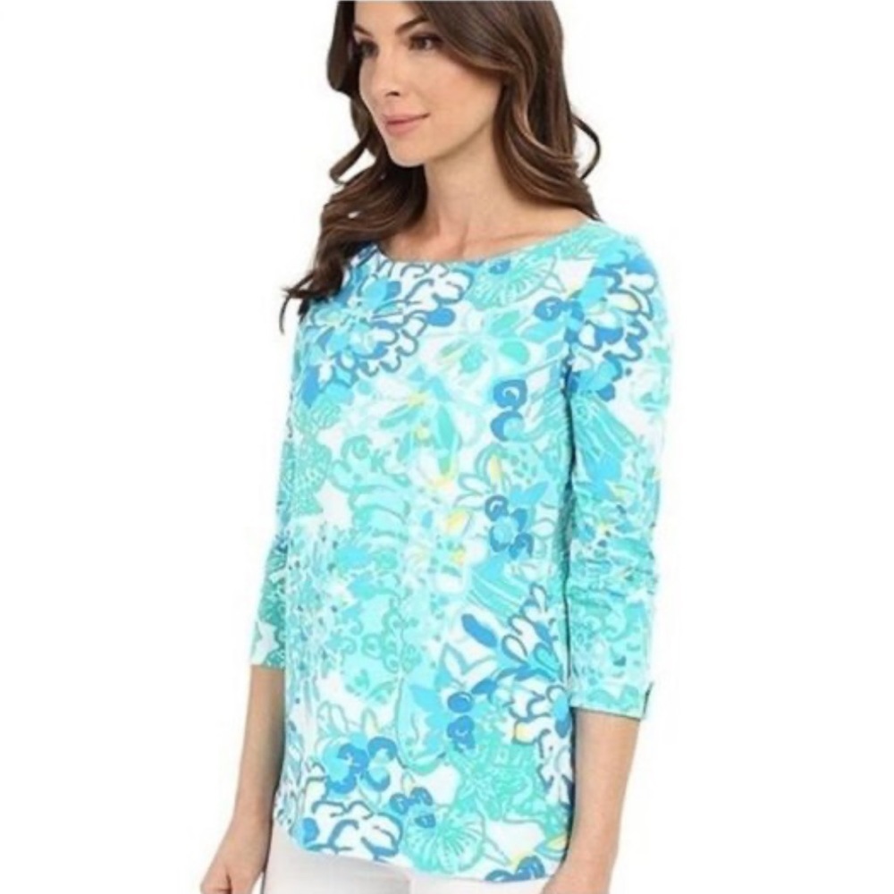 Lilly Pulitzer Juline Top Resort White in a Pinch - Picture 2 of 9